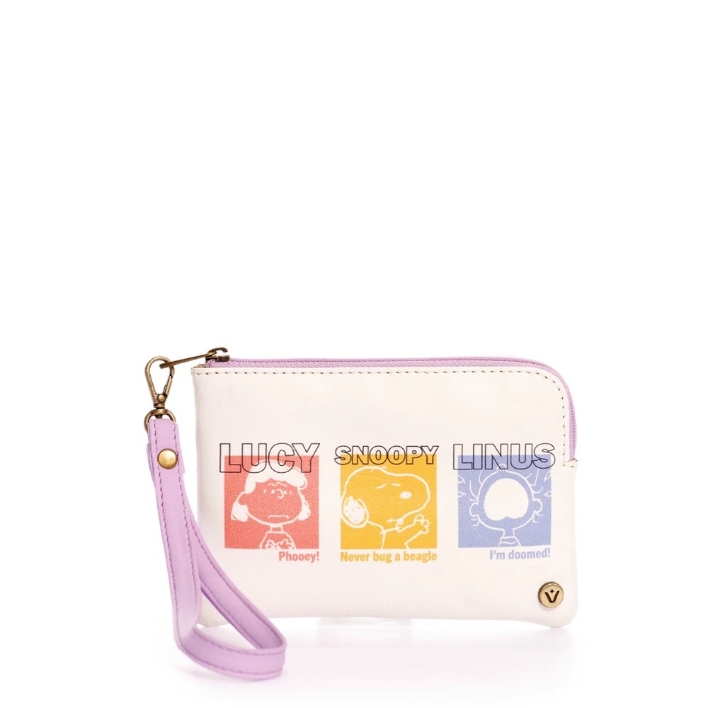 Peanuts Kids Wristlet - Cream and Lavender